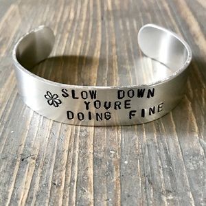 handmade Jewelry - Hand stamped adjustable metal cuff bracelet handmade Jewelry - Hand stamped adjustable metal cuff bracelet